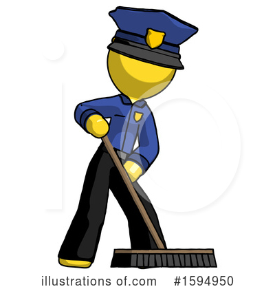 Royalty-Free (RF) Yellow Design Mascot Clipart Illustration by Leo Blanchette - Stock Sample #1594950