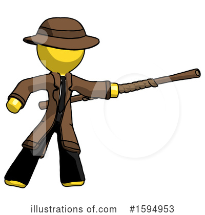 Royalty-Free (RF) Yellow Design Mascot Clipart Illustration by Leo Blanchette - Stock Sample #1594953