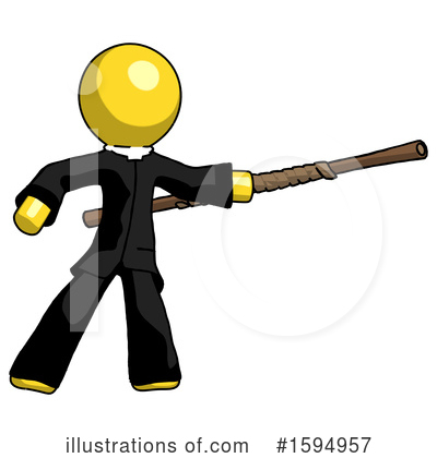 Royalty-Free (RF) Yellow Design Mascot Clipart Illustration by Leo Blanchette - Stock Sample #1594957