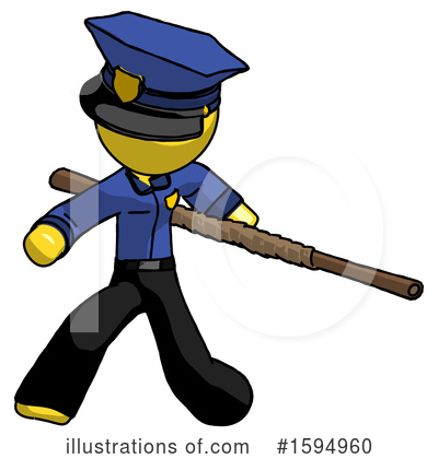 Royalty-Free (RF) Yellow Design Mascot Clipart Illustration by Leo Blanchette - Stock Sample #1594960