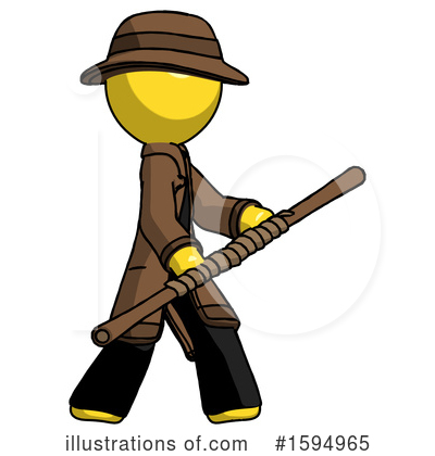 Royalty-Free (RF) Yellow Design Mascot Clipart Illustration by Leo Blanchette - Stock Sample #1594965