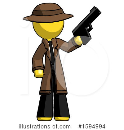 Royalty-Free (RF) Yellow Design Mascot Clipart Illustration by Leo Blanchette - Stock Sample #1594994