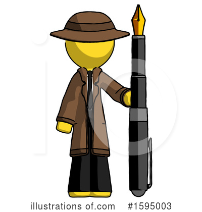 Royalty-Free (RF) Yellow Design Mascot Clipart Illustration by Leo Blanchette - Stock Sample #1595003
