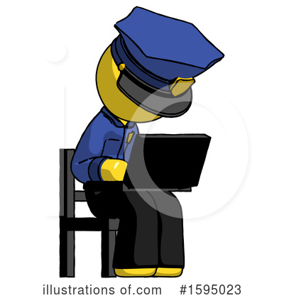 Royalty-Free (RF) Yellow Design Mascot Clipart Illustration by Leo Blanchette - Stock Sample #1595023