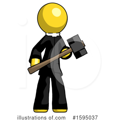 Royalty-Free (RF) Yellow Design Mascot Clipart Illustration by Leo Blanchette - Stock Sample #1595037