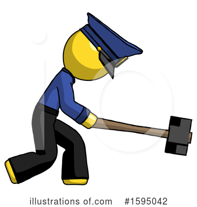 Royalty-Free (RF) Yellow Design Mascot Clipart Illustration by Leo Blanchette - Stock Sample #1595042