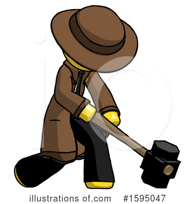 Royalty-Free (RF) Yellow Design Mascot Clipart Illustration by Leo Blanchette - Stock Sample #1595047
