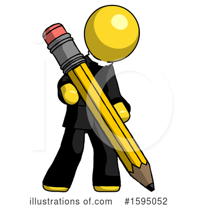 Royalty-Free (RF) Yellow Design Mascot Clipart Illustration by Leo Blanchette - Stock Sample #1595052