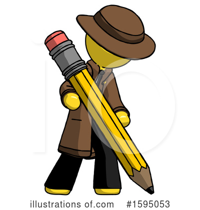 Royalty-Free (RF) Yellow Design Mascot Clipart Illustration by Leo Blanchette - Stock Sample #1595053