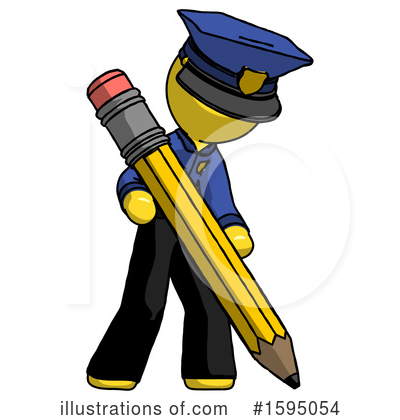 Royalty-Free (RF) Yellow Design Mascot Clipart Illustration by Leo Blanchette - Stock Sample #1595054