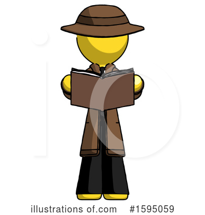 Royalty-Free (RF) Yellow Design Mascot Clipart Illustration by Leo Blanchette - Stock Sample #1595059