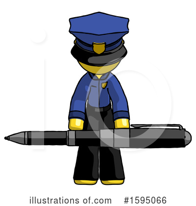 Royalty-Free (RF) Yellow Design Mascot Clipart Illustration by Leo Blanchette - Stock Sample #1595066