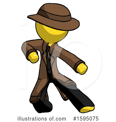 Royalty-Free (RF) Yellow Design Mascot Clipart Illustration by Leo Blanchette - Stock Sample #1595075