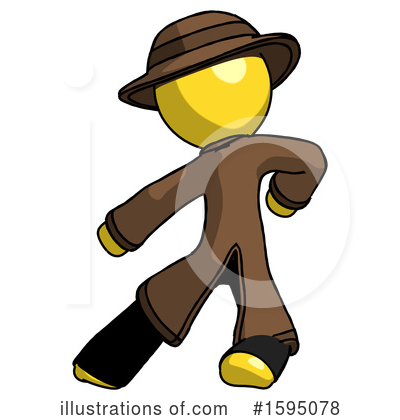 Royalty-Free (RF) Yellow Design Mascot Clipart Illustration by Leo Blanchette - Stock Sample #1595078