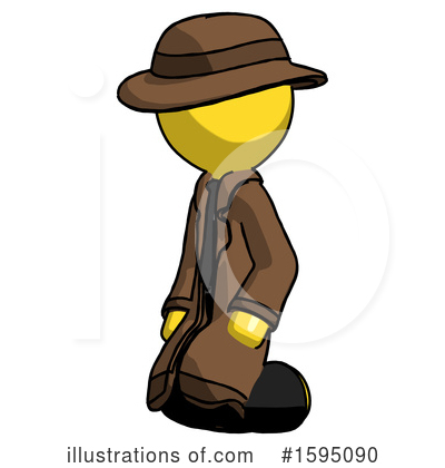 Royalty-Free (RF) Yellow Design Mascot Clipart Illustration by Leo Blanchette - Stock Sample #1595090
