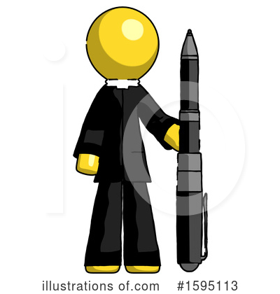 Royalty-Free (RF) Yellow Design Mascot Clipart Illustration by Leo Blanchette - Stock Sample #1595113