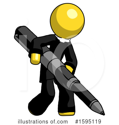 Royalty-Free (RF) Yellow Design Mascot Clipart Illustration by Leo Blanchette - Stock Sample #1595119