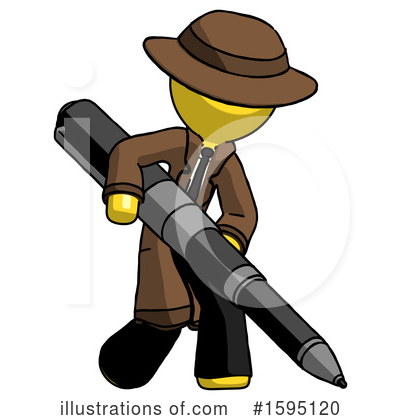 Royalty-Free (RF) Yellow Design Mascot Clipart Illustration by Leo Blanchette - Stock Sample #1595120
