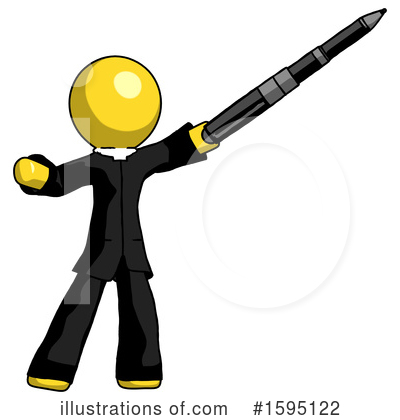 Royalty-Free (RF) Yellow Design Mascot Clipart Illustration by Leo Blanchette - Stock Sample #1595122
