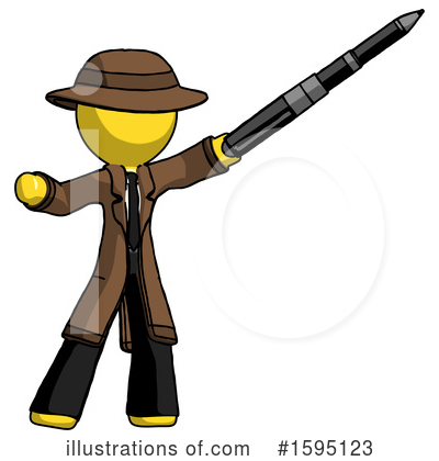 Royalty-Free (RF) Yellow Design Mascot Clipart Illustration by Leo Blanchette - Stock Sample #1595123