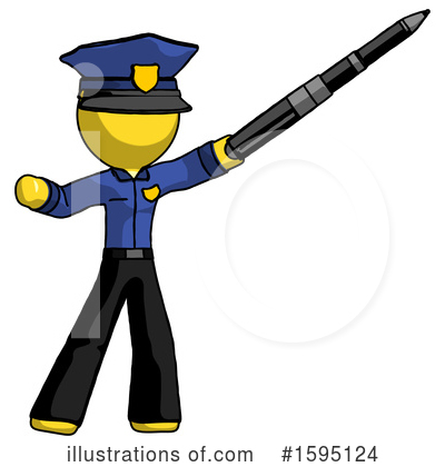 Royalty-Free (RF) Yellow Design Mascot Clipart Illustration by Leo Blanchette - Stock Sample #1595124