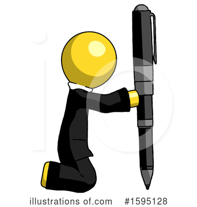 Royalty-Free (RF) Yellow Design Mascot Clipart Illustration by Leo Blanchette - Stock Sample #1595128