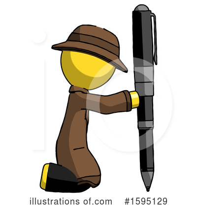 Royalty-Free (RF) Yellow Design Mascot Clipart Illustration by Leo Blanchette - Stock Sample #1595129