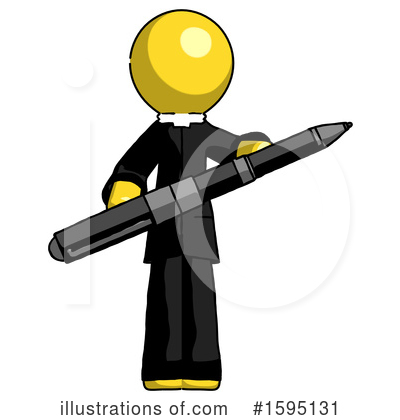 Royalty-Free (RF) Yellow Design Mascot Clipart Illustration by Leo Blanchette - Stock Sample #1595131
