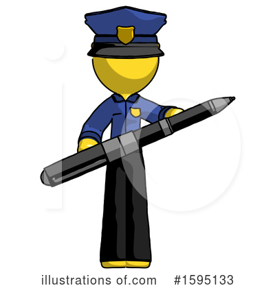 Royalty-Free (RF) Yellow Design Mascot Clipart Illustration by Leo Blanchette - Stock Sample #1595133