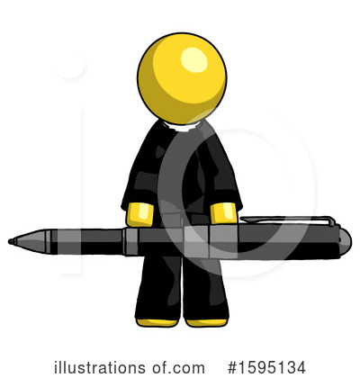 Royalty-Free (RF) Yellow Design Mascot Clipart Illustration by Leo Blanchette - Stock Sample #1595134