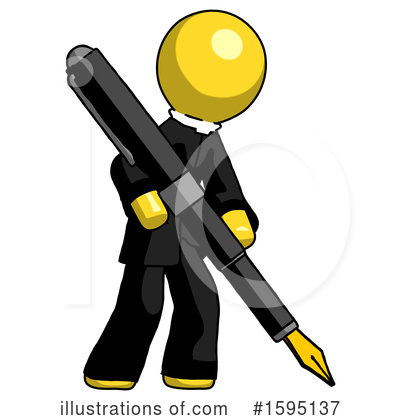 Royalty-Free (RF) Yellow Design Mascot Clipart Illustration by Leo Blanchette - Stock Sample #1595137