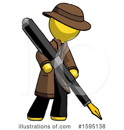 Royalty-Free (RF) Yellow Design Mascot Clipart Illustration by Leo Blanchette - Stock Sample #1595138