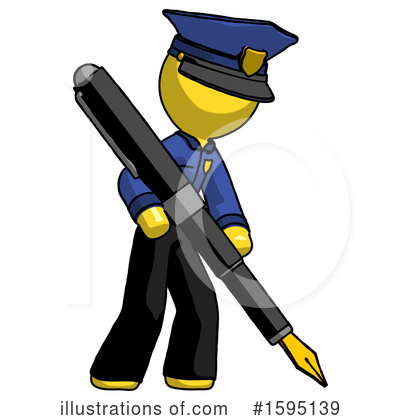 Royalty-Free (RF) Yellow Design Mascot Clipart Illustration by Leo Blanchette - Stock Sample #1595139