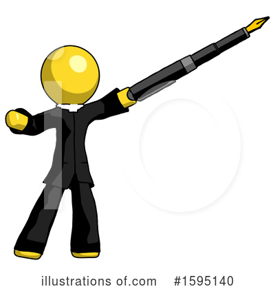 Royalty-Free (RF) Yellow Design Mascot Clipart Illustration by Leo Blanchette - Stock Sample #1595140