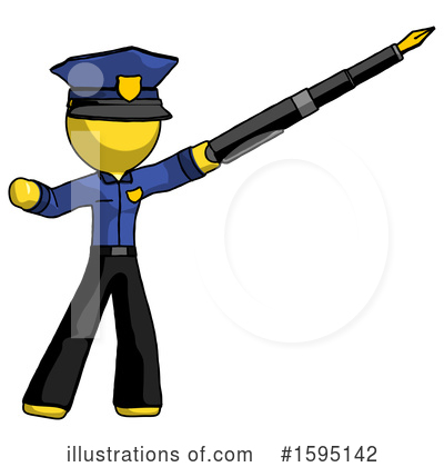 Royalty-Free (RF) Yellow Design Mascot Clipart Illustration by Leo Blanchette - Stock Sample #1595142