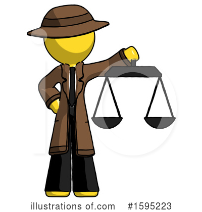 Royalty-Free (RF) Yellow Design Mascot Clipart Illustration by Leo Blanchette - Stock Sample #1595223