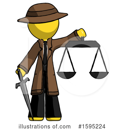 Royalty-Free (RF) Yellow Design Mascot Clipart Illustration by Leo Blanchette - Stock Sample #1595224