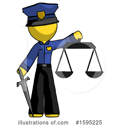 Royalty-Free (RF) Yellow Design Mascot Clipart Illustration by Leo Blanchette - Stock Sample #1595225