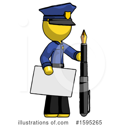 Royalty-Free (RF) Yellow Design Mascot Clipart Illustration by Leo Blanchette - Stock Sample #1595265
