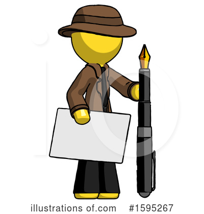 Royalty-Free (RF) Yellow Design Mascot Clipart Illustration by Leo Blanchette - Stock Sample #1595267