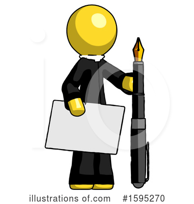 Royalty-Free (RF) Yellow Design Mascot Clipart Illustration by Leo Blanchette - Stock Sample #1595270