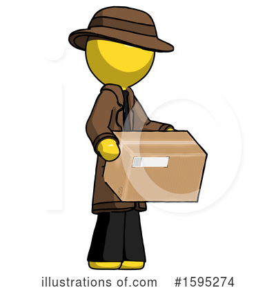 Royalty-Free (RF) Yellow Design Mascot Clipart Illustration by Leo Blanchette - Stock Sample #1595274