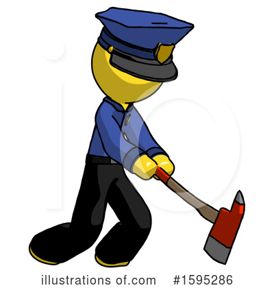 Royalty-Free (RF) Yellow Design Mascot Clipart Illustration by Leo Blanchette - Stock Sample #1595286