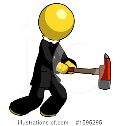 Royalty-Free (RF) Yellow Design Mascot Clipart Illustration by Leo Blanchette - Stock Sample #1595295