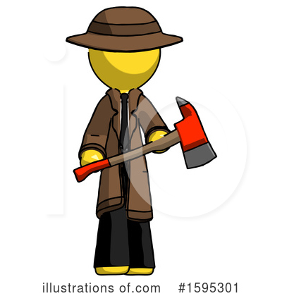 Royalty-Free (RF) Yellow Design Mascot Clipart Illustration by Leo Blanchette - Stock Sample #1595301