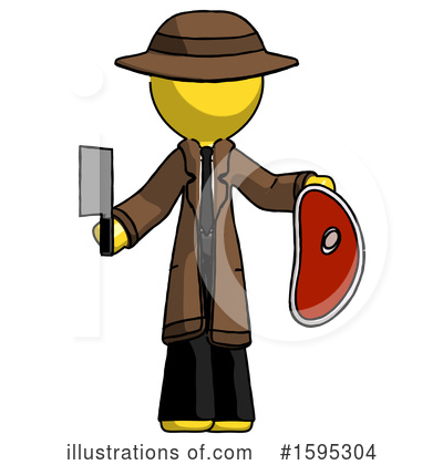 Royalty-Free (RF) Yellow Design Mascot Clipart Illustration by Leo Blanchette - Stock Sample #1595304