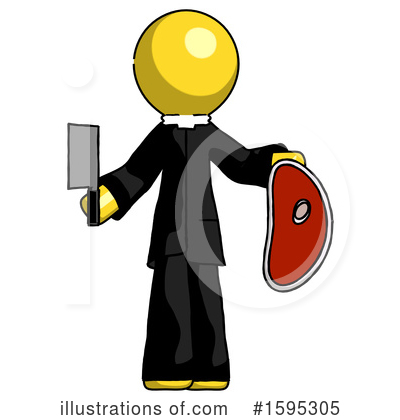 Royalty-Free (RF) Yellow Design Mascot Clipart Illustration by Leo Blanchette - Stock Sample #1595305