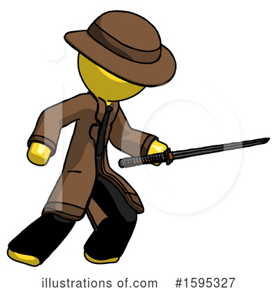 Royalty-Free (RF) Yellow Design Mascot Clipart Illustration by Leo Blanchette - Stock Sample #1595327