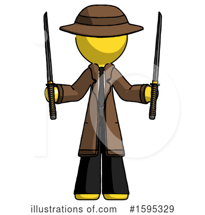 Royalty-Free (RF) Yellow Design Mascot Clipart Illustration by Leo Blanchette - Stock Sample #1595329