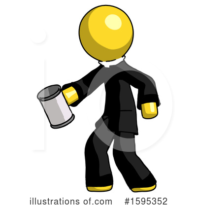 Royalty-Free (RF) Yellow Design Mascot Clipart Illustration by Leo Blanchette - Stock Sample #1595352
